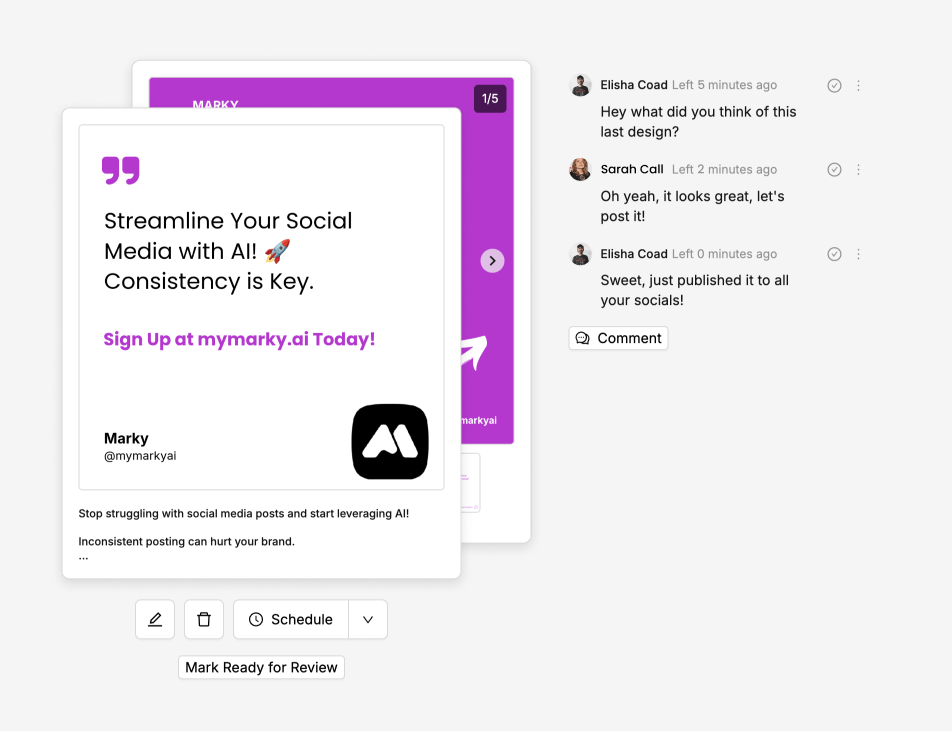 Financial services social media management dashboard